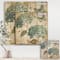 Designart - butterfly Blue Garden I - Farmhouse Print on Natural Pine Wood